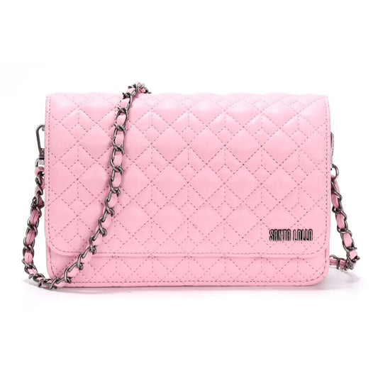 Bolsa Transversal Santa Lolla Rosa Alça Correntes