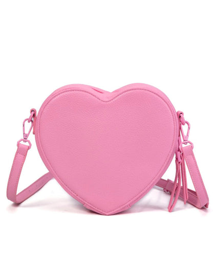 Bolsa Transversal Santa Lolla Rosa Chiclete Coração