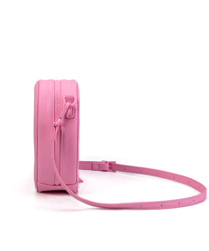 Bolsa Transversal Santa Lolla Rosa Chiclete Coração