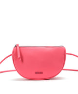 Bolsa Transversal Santa Lolla Rosa Hibisco Meia Lua