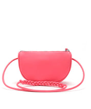 Bolsa Transversal Santa Lolla Rosa Hibisco Meia Lua