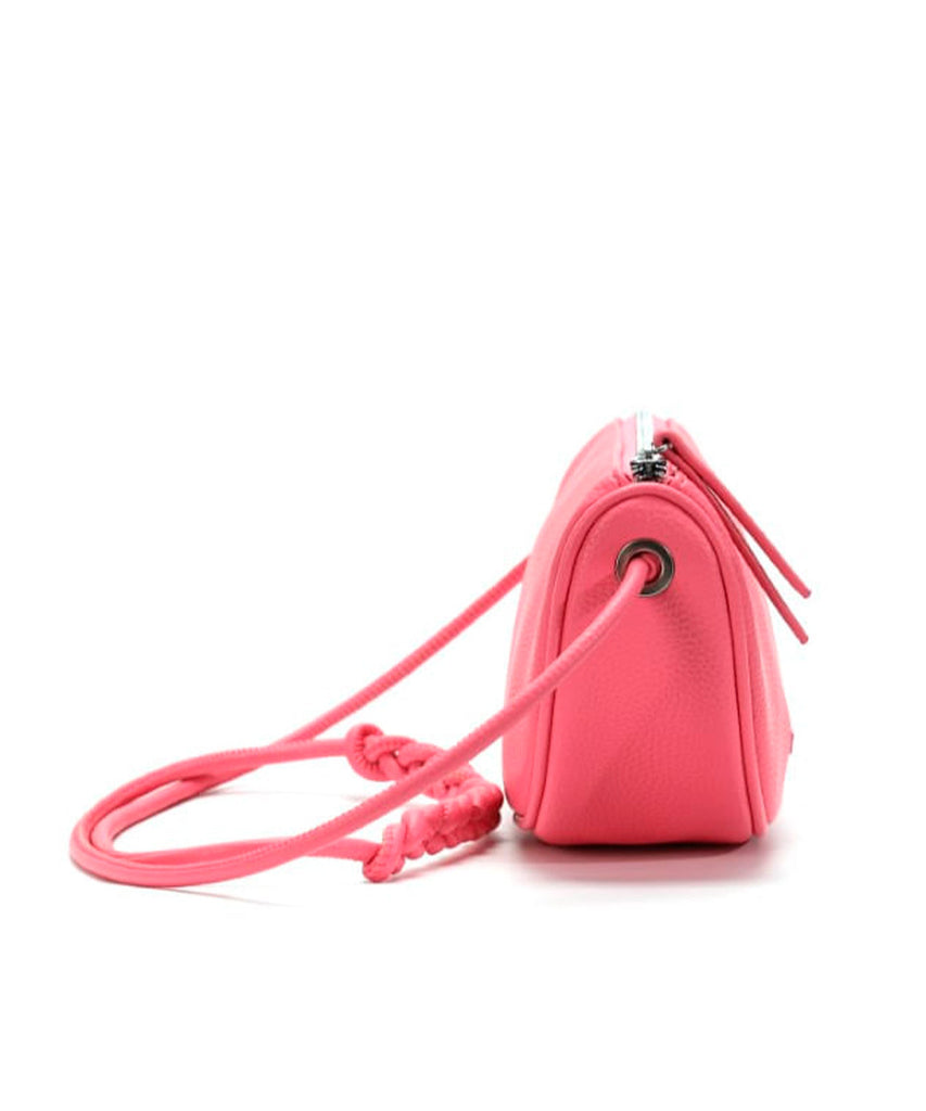 Bolsa Transversal Santa Lolla Rosa Hibisco Meia Lua