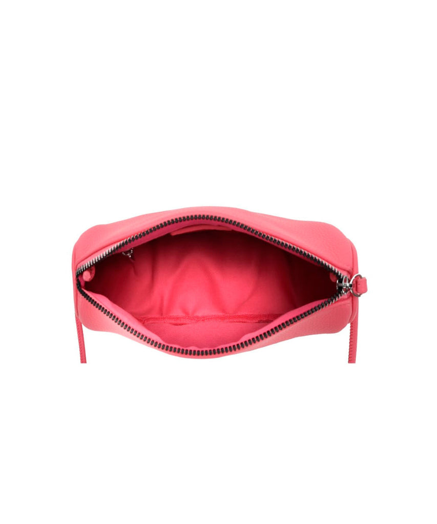 Bolsa Transversal Santa Lolla Rosa Hibisco Meia Lua