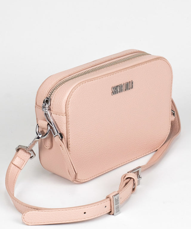 Bolsa Transversal Santa Lolla Rosa Quartzo Quadrada