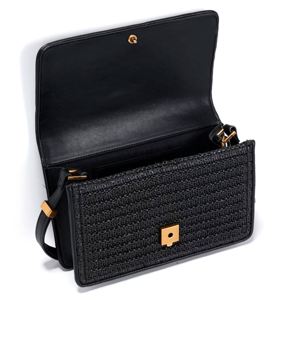 Bolsa Transversal Santa Lolla Tramado Preto