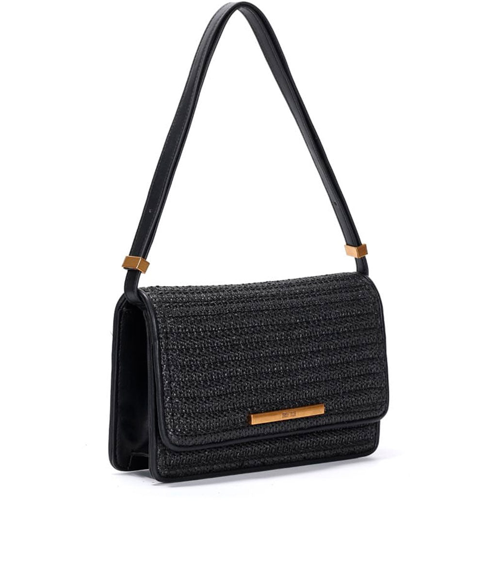 Bolsa Transversal Santa Lolla Tramado Preto