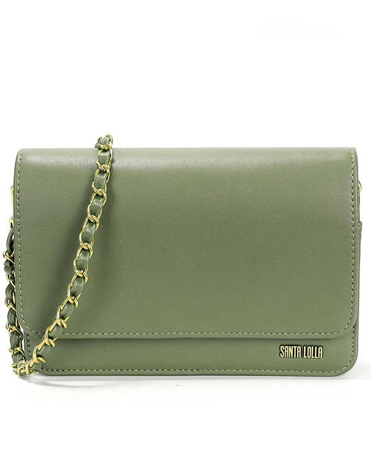 Bolsa Transversal Santa Lolla Verde Correntes