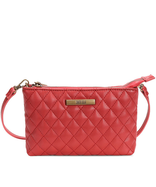 Bolsa Transversal Santa Lolla Vermelho Chilli Matelassê