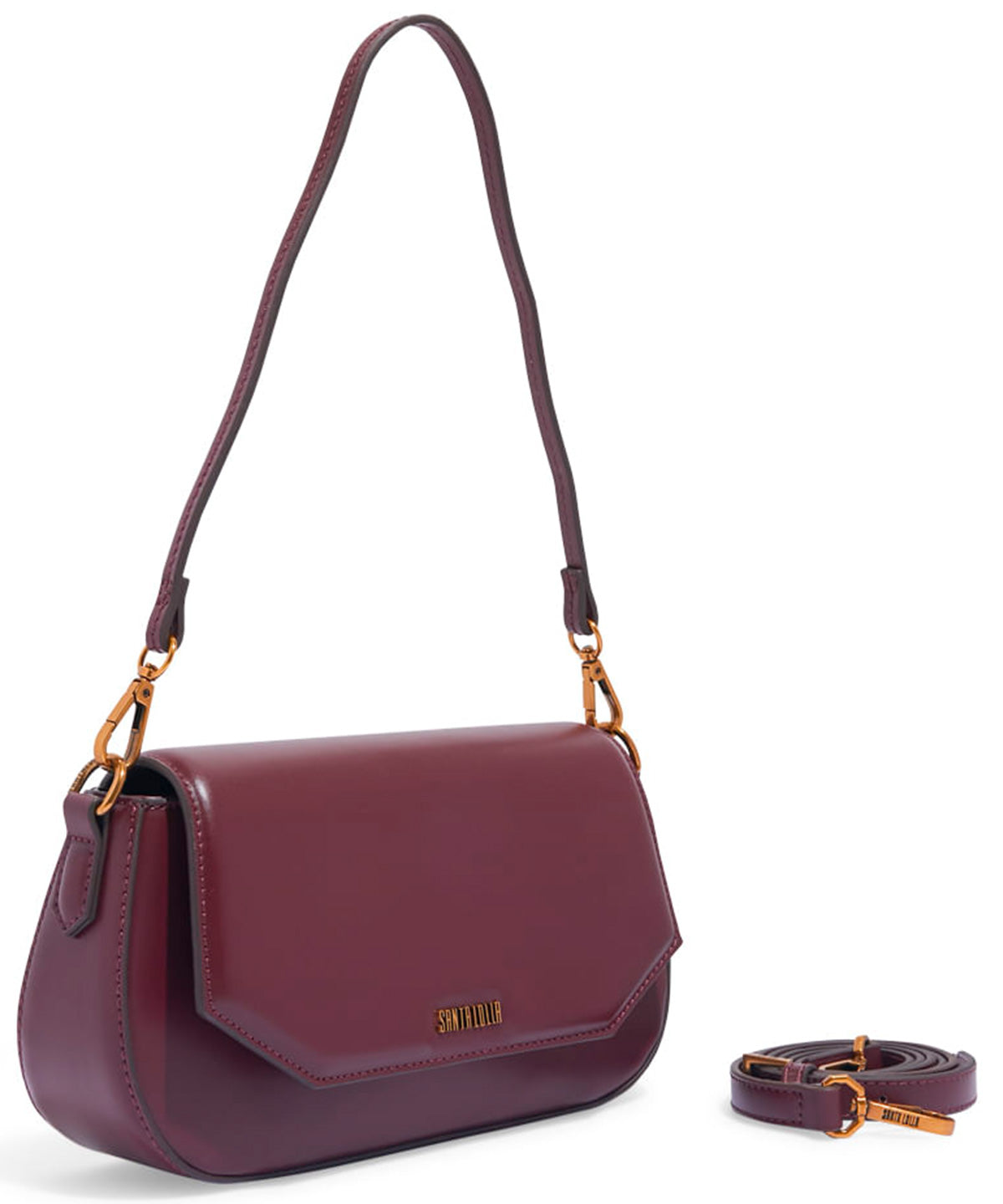 Bolsa Transversal Santa Lolla Vinho Elegante e Versátil