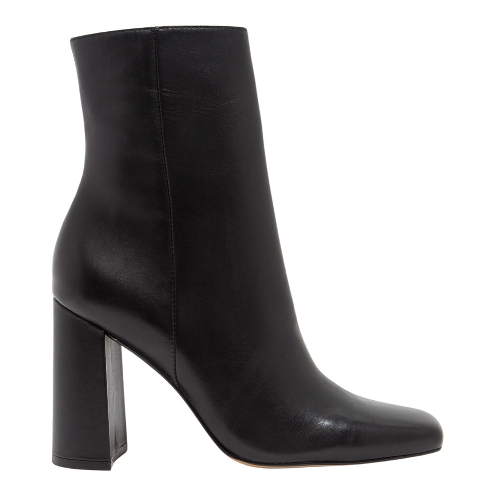 Bota Preta Salto Bloco Alto Santa Lolla Couro