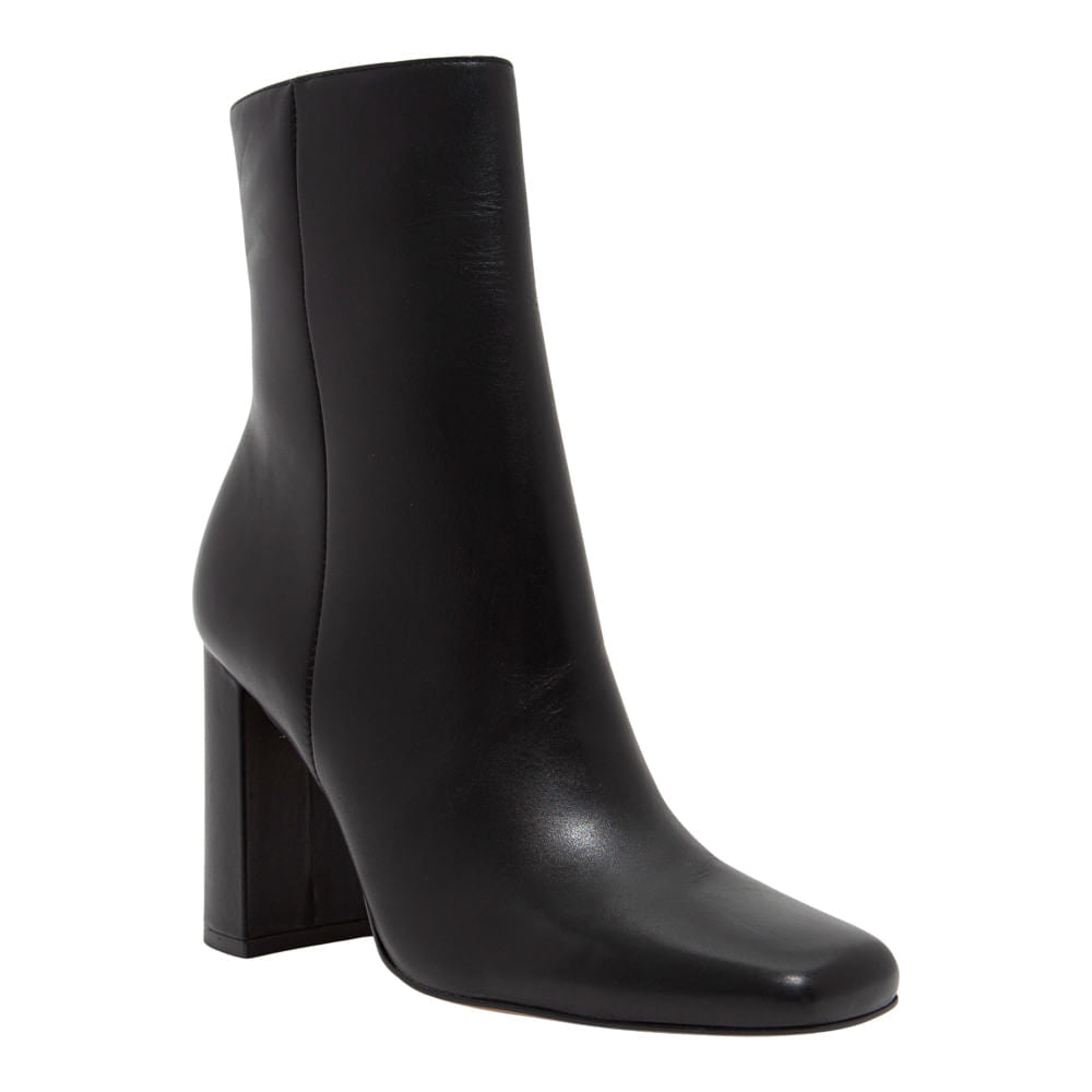 Bota Preta Salto Bloco Alto Santa Lolla Couro