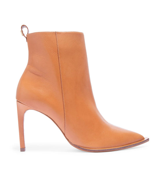 Bota Santa Lolla Cano Curto Marrom Couro Salto fino