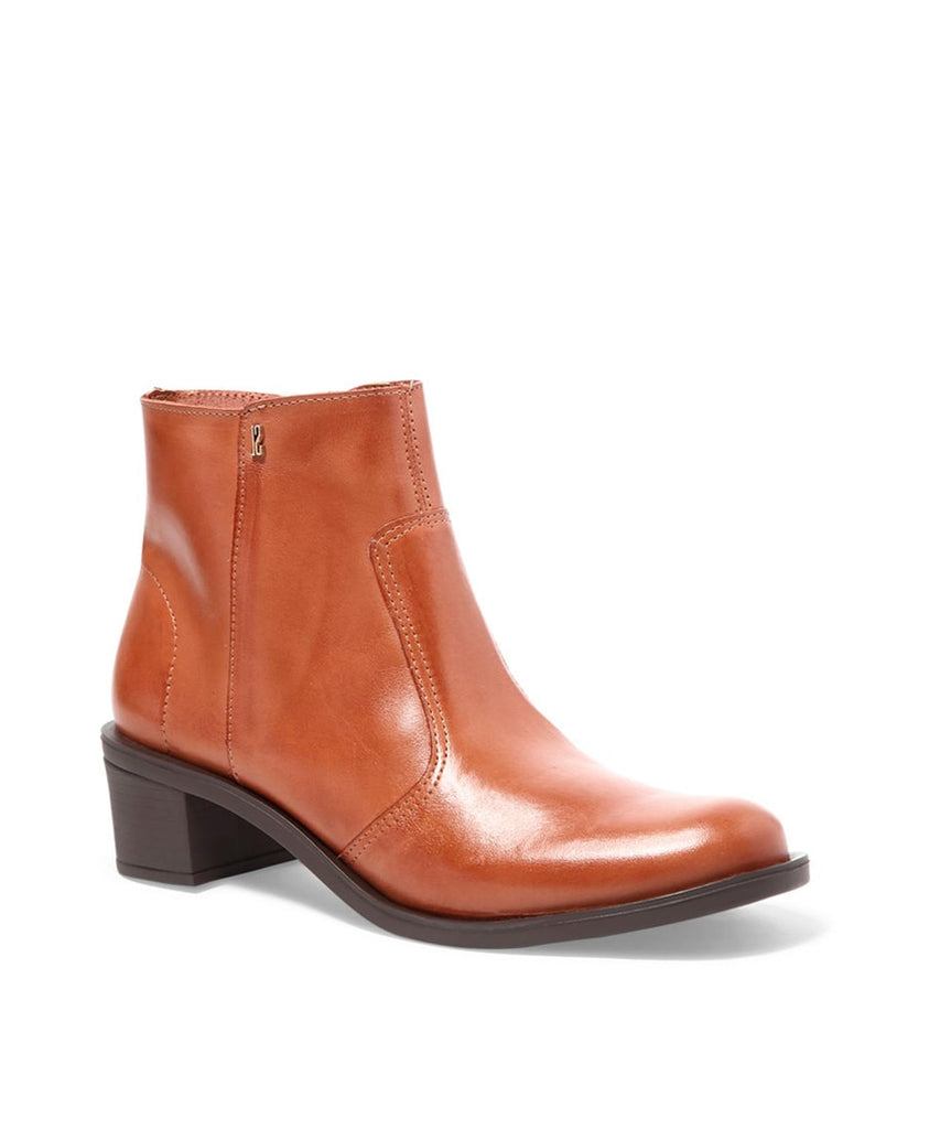 Bota Santa Lolla Caramelo Cano Curto Salto Bloco