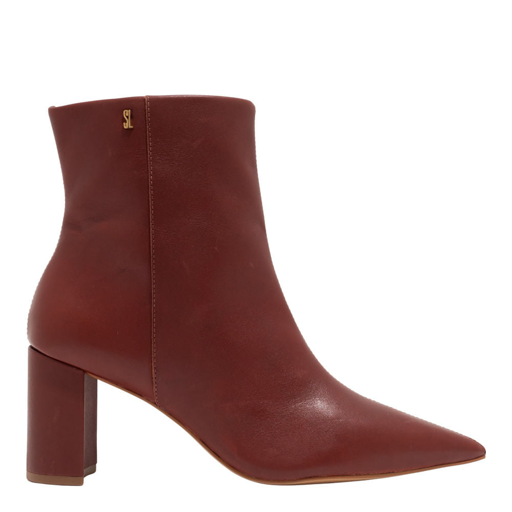 Bota Santa Lolla Marrom Cano Curto Salto Grosso