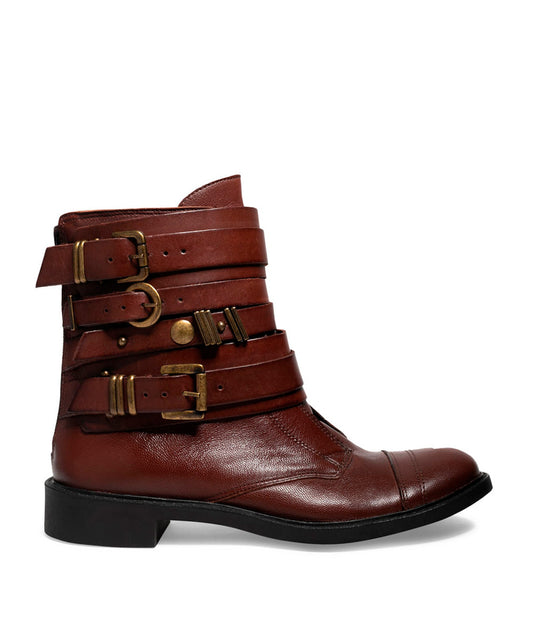 Bota Santa Lolla Pinhão Couro Fivelas