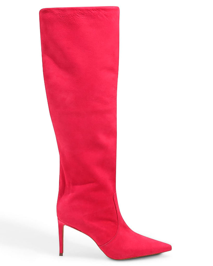 Bota Santa Lolla Pink Salto Alto Fino Couro