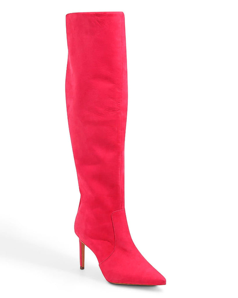 Bota Santa Lolla Pink Salto Alto Fino Couro