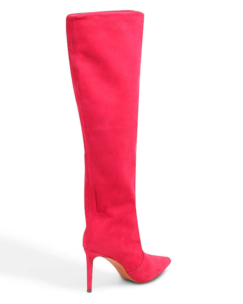 Bota Santa Lolla Pink Salto Alto Fino Couro