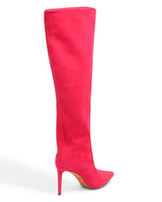 Bota Santa Lolla Pink Salto Alto Fino Couro