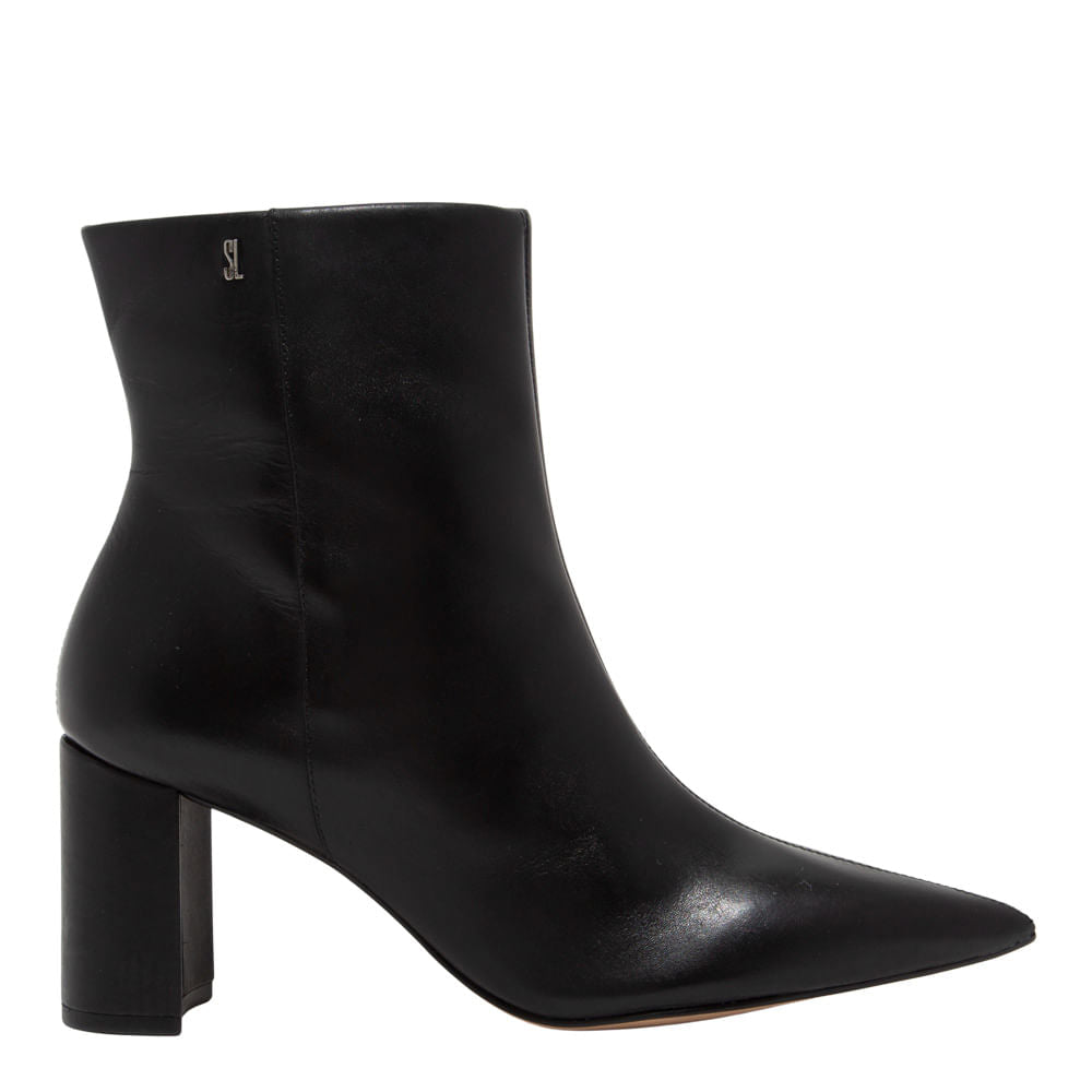 Bota Santa Lolla Preta Couro Salto Bloco