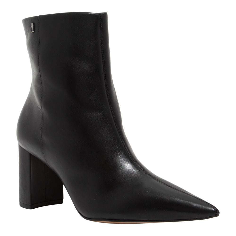 Bota Santa Lolla Preta Couro Salto Bloco