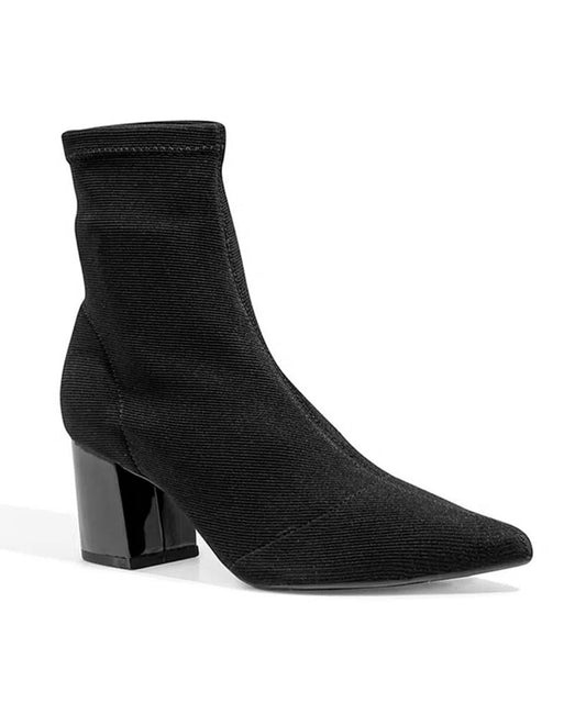 Bota Santa Lolla Preta Malha Strech Salto Bloco