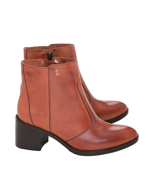 Bota Santa Lolla Terracota Salto Bloco Cano Baixo