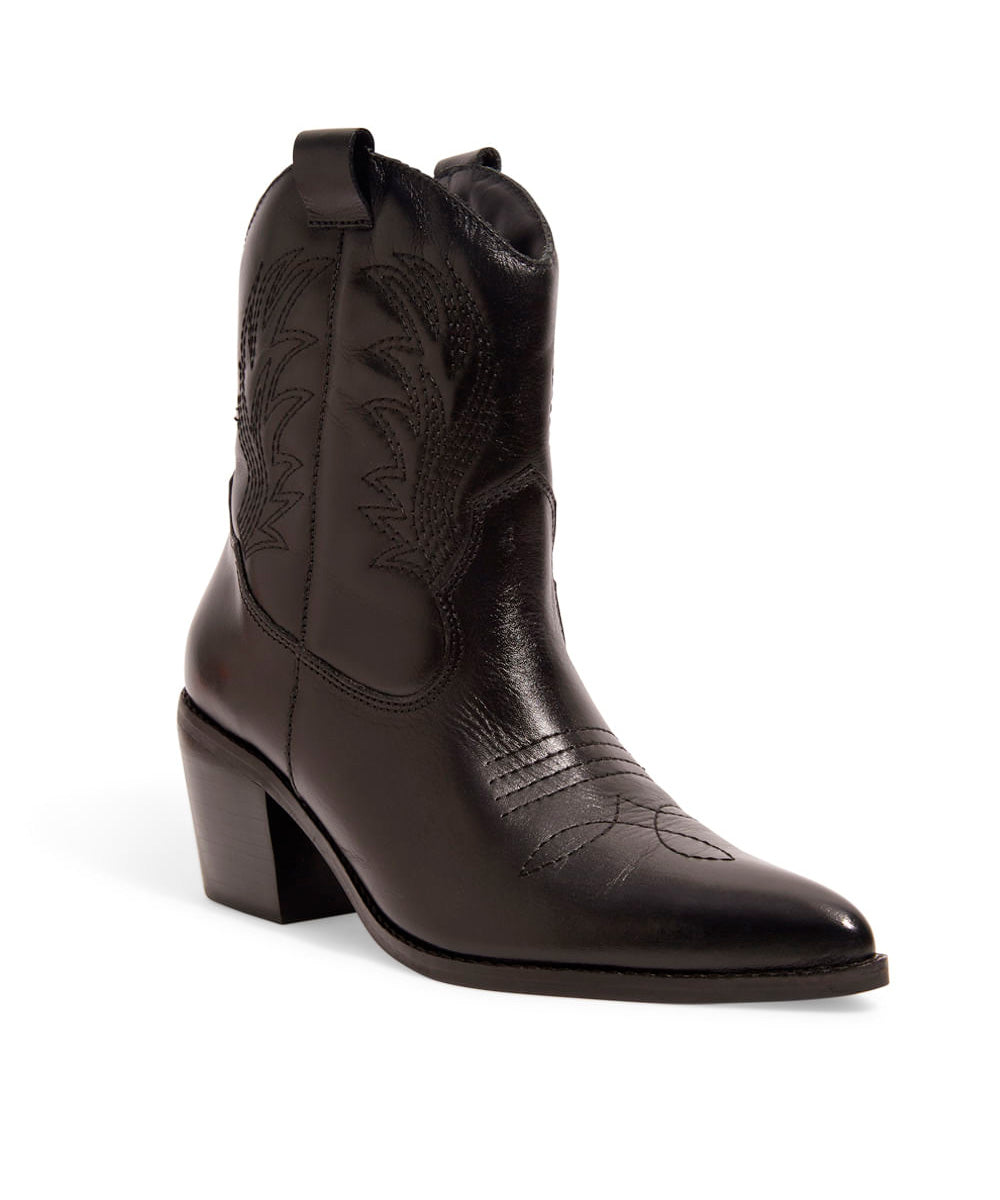 Bota Santa Lolla Western Preta Cano Baixo Salto Grosso