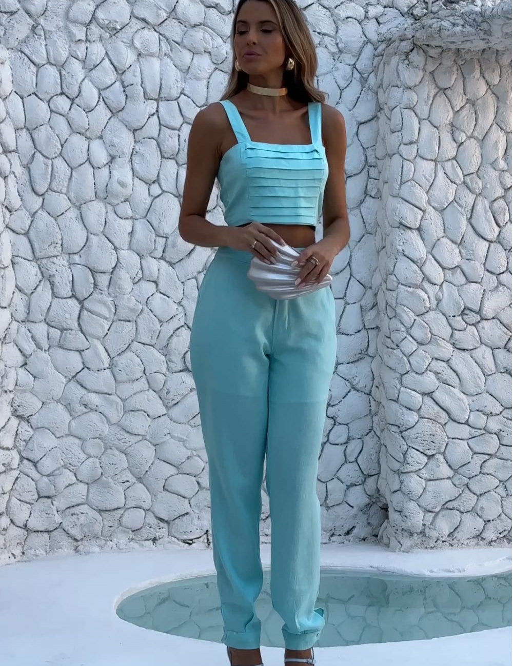 Calça Cenoura Frysaide Azul