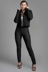 Calça Feminina Jeans Preta Skinny Lottus