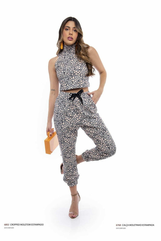 Calça Frysaide Estampada Moletinho Jogger