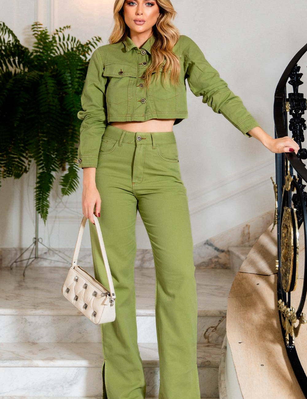 Calça Jeans Verde Frysaide