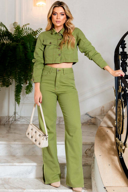 Calça Jeans Verde Frysaide