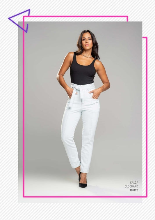 Calça Lottus Jeans Branca Clochard