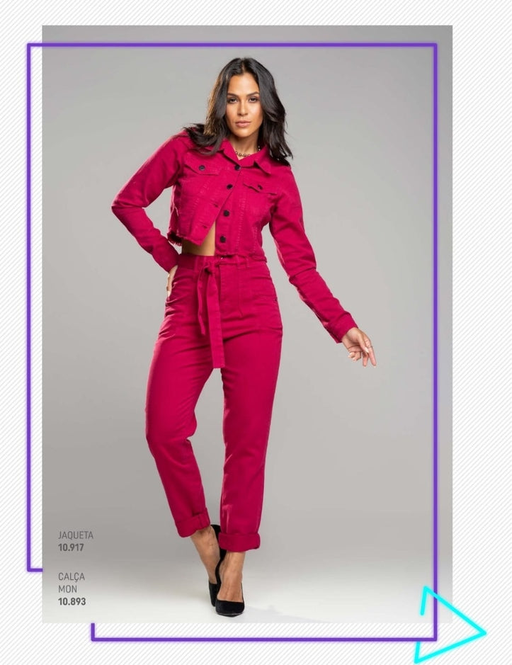 Calça Lottus Jeans Pink Mom