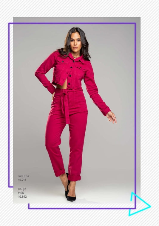 Calça Lottus Jeans Pink Mom