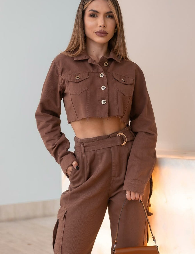 Calça Marrom Brim Cargo Frysaide