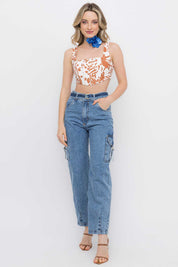 Calça Mon Jeans Cargo Frysaide
