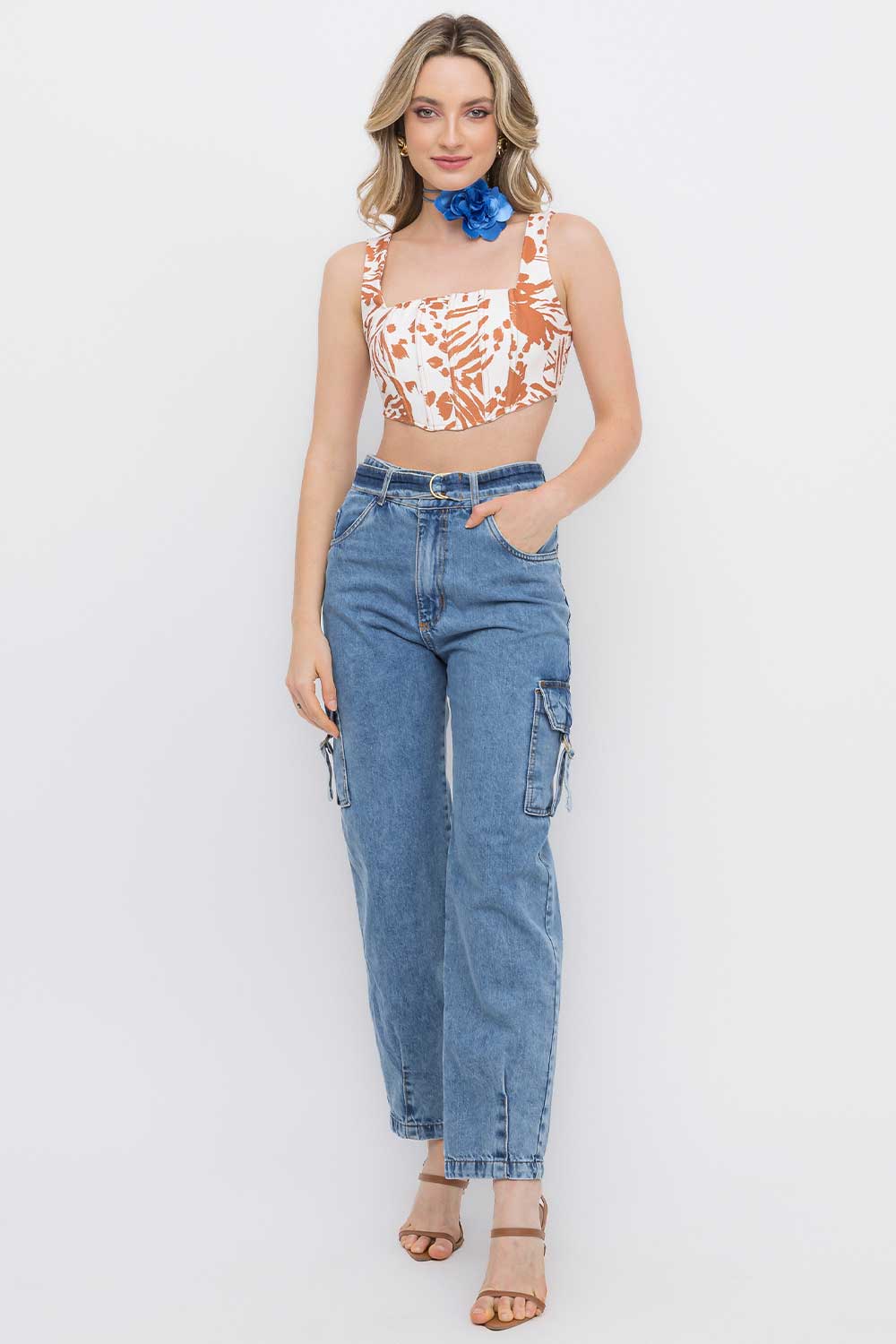 Calça Mon Jeans Cargo Frysaide