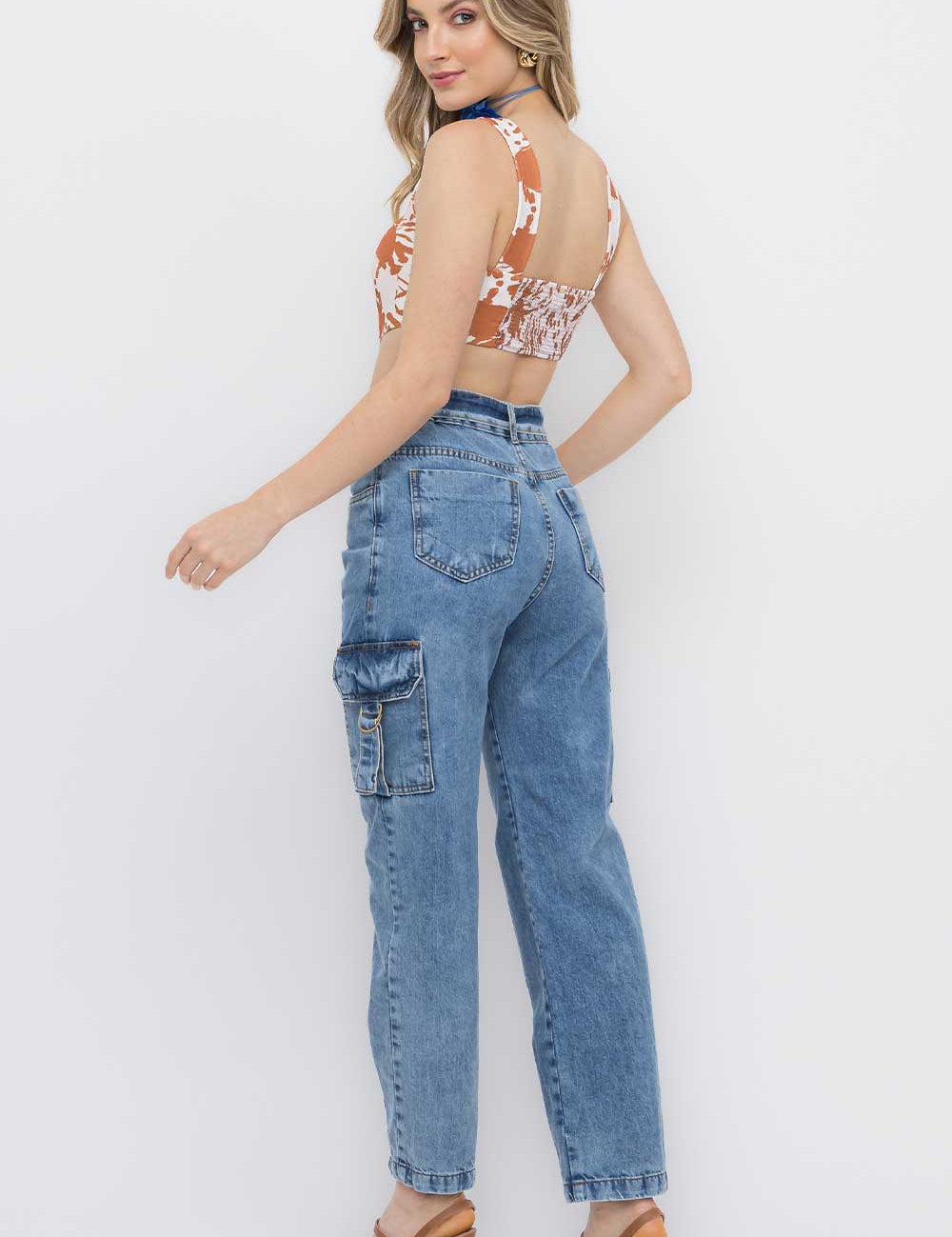 Calça Mon Jeans Cargo Frysaide