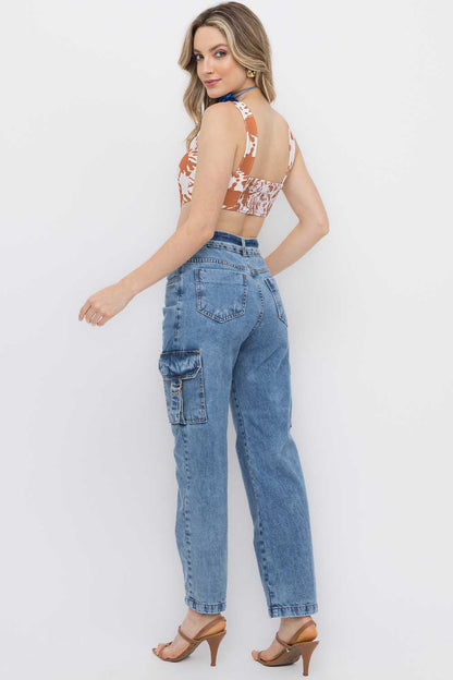 Calça Mon Jeans Cargo Frysaide