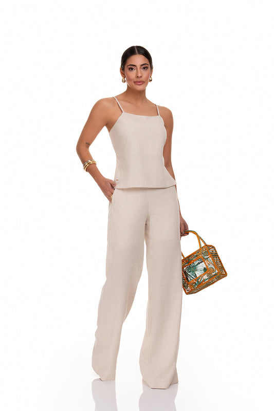 Calça Pantalona Frysaide Linho