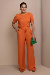 Calça Pantalona Laranja Frysaide