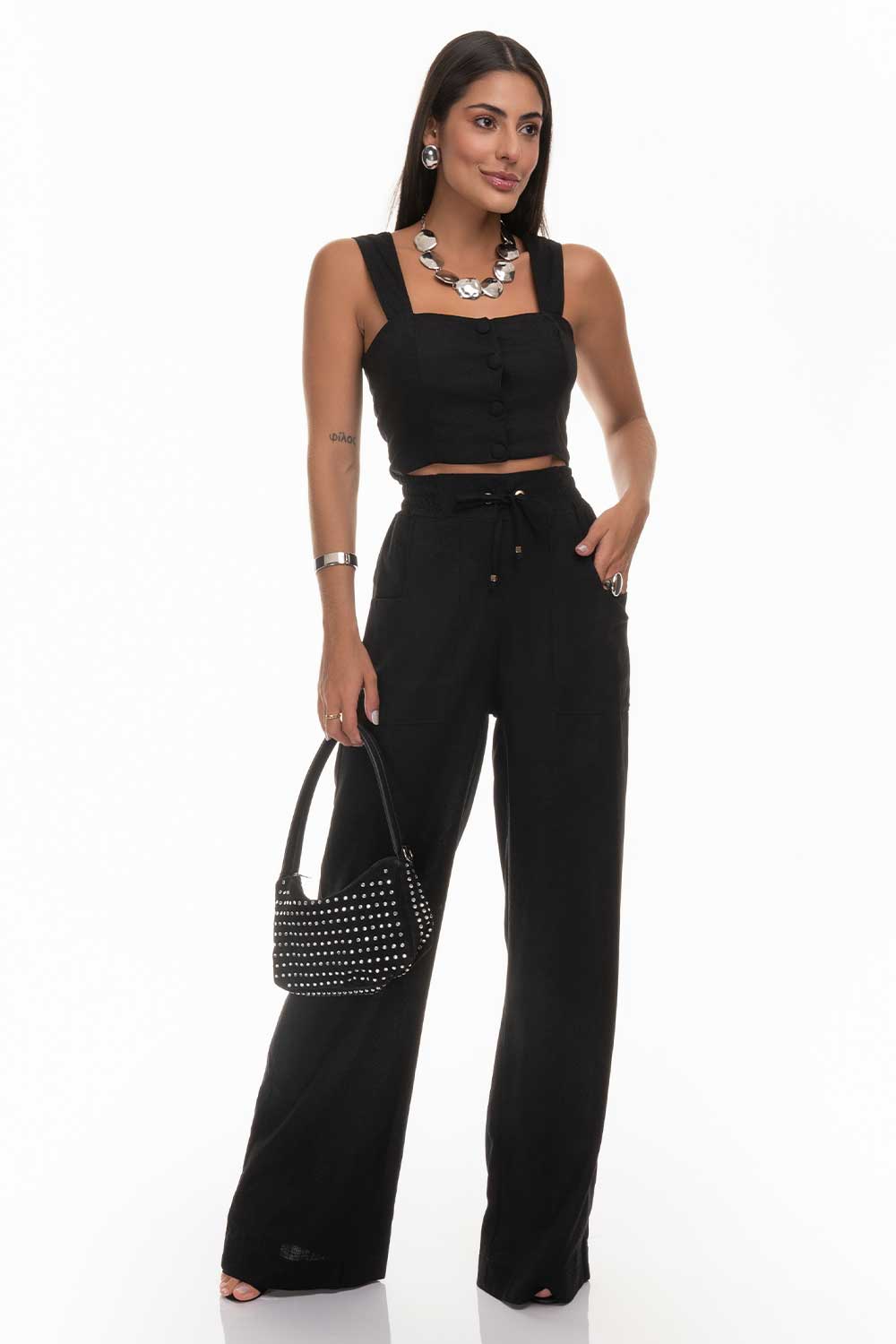 Calça Pantalona Linho Frysaide