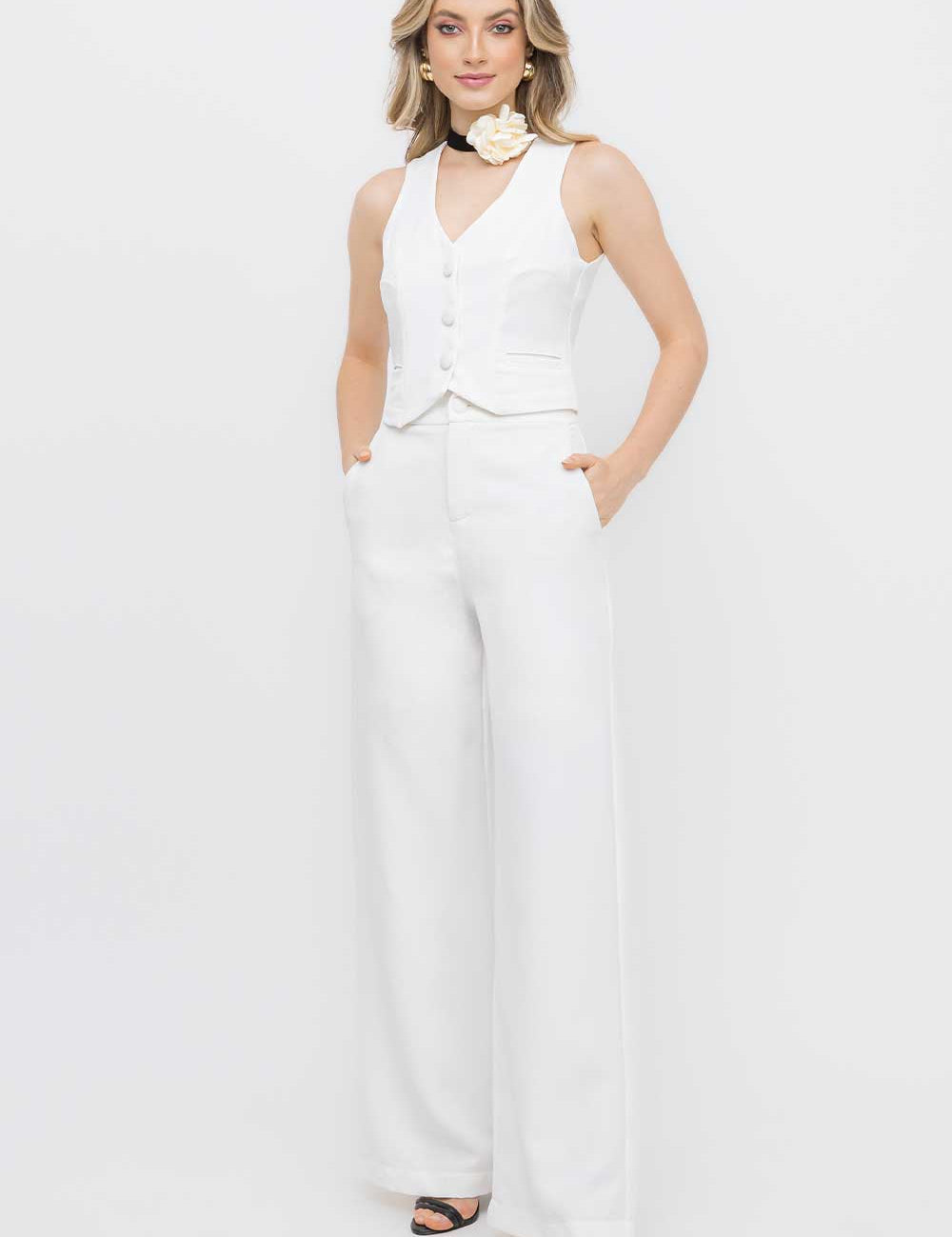 Calça Pantalona Off White Alfaiataria Frysaide