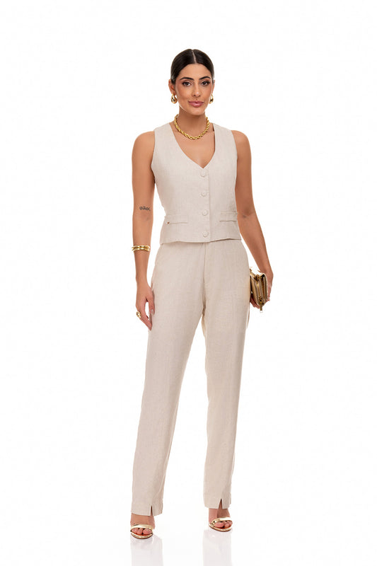 Calça Reta Linho Frysaide