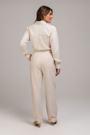 Calça Reta Linho Natural Frysaide