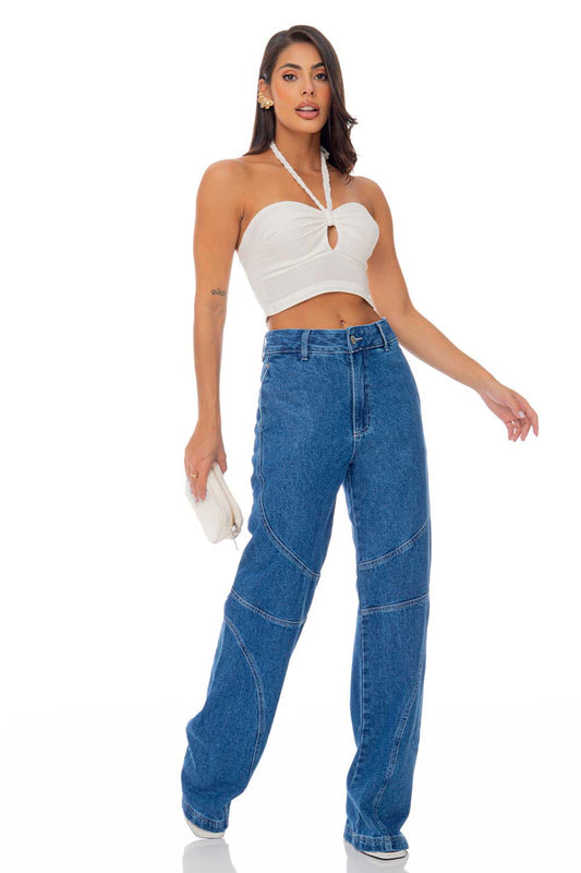 Calça Wid Leg Jeans Frysaide