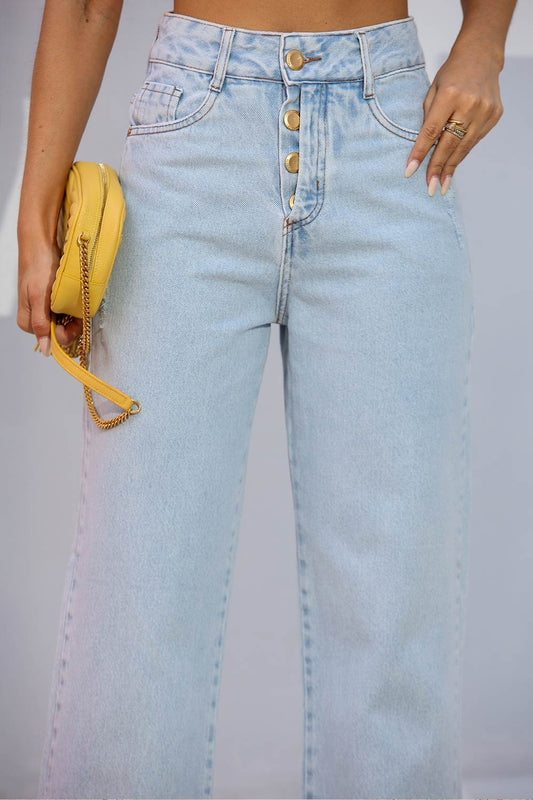 Calça Wide Leg Jeans Frysaide