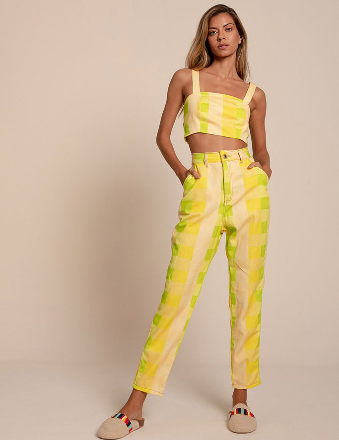 Calça Xadrez Vivo Flô Maria